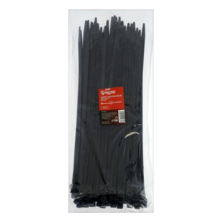 Clot of nylon tundra Krep for screed, 7.6x350 mm, black, in packaging 100 pcs.-1