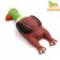Toy squeak "Modest duck" for dogs, 18 x 7 x 4 cm, brown