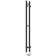 Electric heated towel rail Laris Prime Chekch, 80x1200 mm, 2 crossbars, left, black