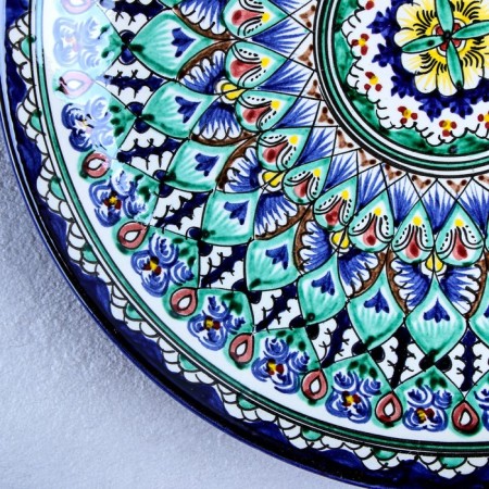 Largan Rishtan ceramics "Patterns", 32 cm, blue-8