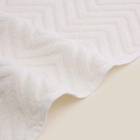 Trure -colored towel SL Home: Geometry "Blanc de Blanc" 50x90 cm, 83% cotton, 17% linen, 500 g/m2-4