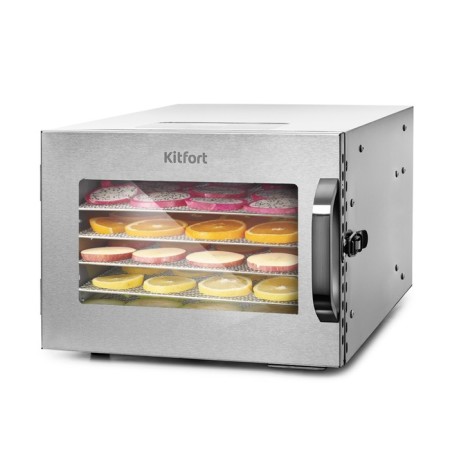 Drywall for vegetables and fruits KitFort KT-1917, 400 W, 6 tiers, silver