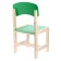 Wooden chair, children's, adjustable, green color