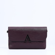 Magneta bag, long belt, purple color