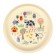 A plate with a decor D215 mm, light-beige