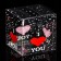 Folding box from PVC I Love You, 7 x 7 x 7 cm