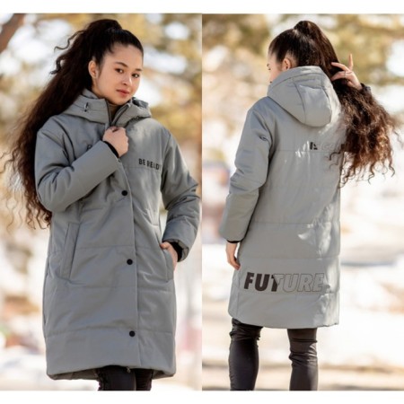 Coat for a girl, height 158 ​​cm, khaki color