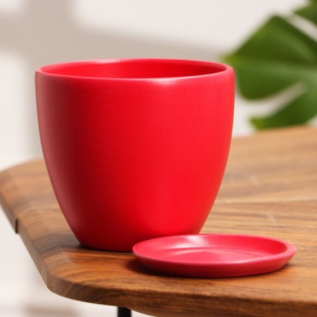 Flower pot "Color Gam" red, 0.6 liters-1
