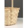 Wicker basket 20 x 20 x 9 cm, handle h = 25 cm, red