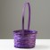 Wicker basket, D19 x 9.5 x 32 cm, purple, bamboo