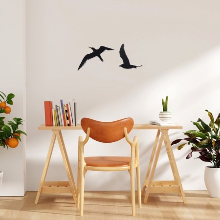 Decoration wall -mounted for the interior, panel on the wall of wood "bird", 2 modules-2