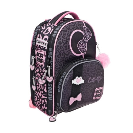 School backpack by Ergon. Spray Across 194 37*28*12 Virgo + Pen, Back Cher/Rose 24-194-9-1
