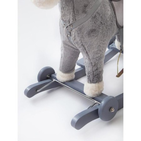 Horse Patal-rocking Amarobaby Prime, with wheels, 63x35x60 cm, gray color gray-3