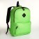 Youth backpack with lightning, external pocket, green color