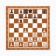 Demonstration chess 40 x 40 cm "Game time" on a magnetic board, 32 pcs, brown