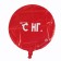 The ball foil New Year's circle 18 "with NG", the color is red, with the substrate