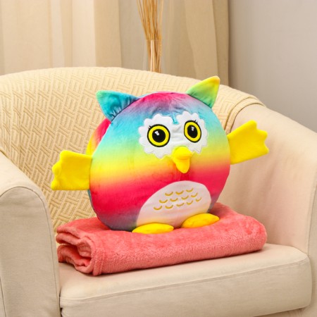 Soft toy "owl" with a blanket, 30 cm-2