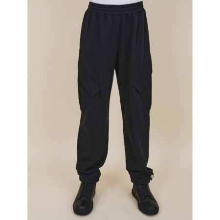 Pants for girls, height 92 cm, black color