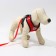 Drinking harness with a leash and reflective patch, m, ok 33, og 32-43, red