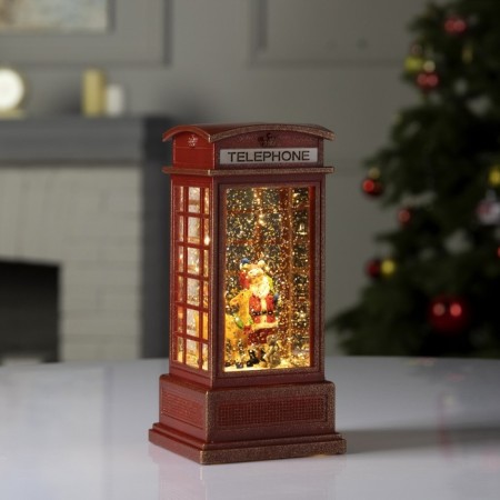Santa Claus and Deer LED figure 9 × 20 × 8 cm, plastic, AAX3 batteries (not complete), USB, glow warm white