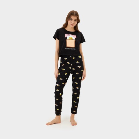 Female pajamas (T -shirt and trousers) KAFTAN EGG p. 48-50, black