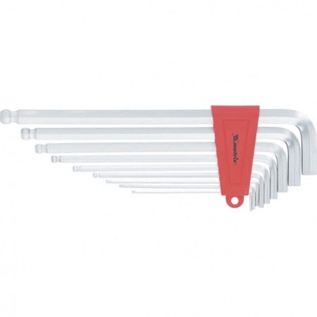 Matrix 16411 keys set, imbus, HEX, 2–12 mm, CRV, 9 pcs., Extra-day, with a ball
