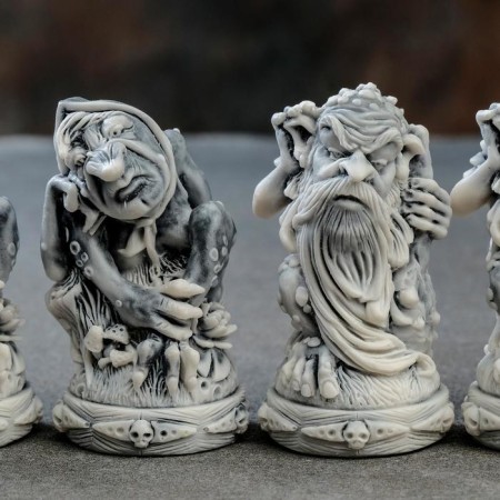 Chess "Russian Tales" 32pcs/11cm, included figures and board-11