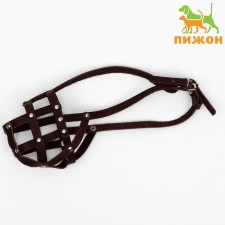 Muzzle No. 2, length on the nose 10 cm, muzzle girth 28 cm, (like, puppy of shepherds), brown
