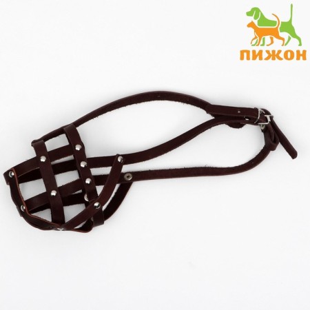 Muzzle No. 2, length on the nose 10 cm, muzzle girth 28 cm, (like, puppy of shepherds), brown