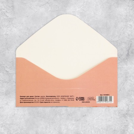Money envelope "Texture", 16.5 x 8 cm-4