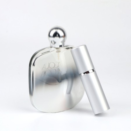 Perfume bottle, with a spray, 10 ml, silver color-12