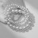 Bracelet 3 rows "Pearl" ball No. 4,5,6, white color, d = 7 cm