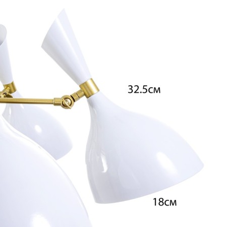 Bastoni chandelier 6he14 40W white-gold 70x70x54 cm Bayerlux-4