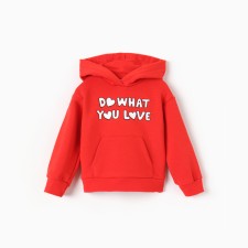 Джемпер с капюшоном Крошка Я Love, рост 86-92 см, красный