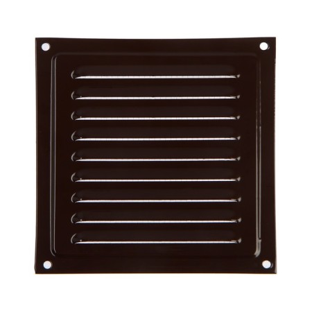 Ventilation grate "Space" RM1515KR, 150 x 150 mm, with a grid, metal, brown