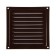 Ventilation grate "Space" RM1515KR, 150 x 150 mm, with a grid, metal, brown