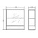 Cabinet-mirror flora 60, sonoma color, 15 x 60 x 70