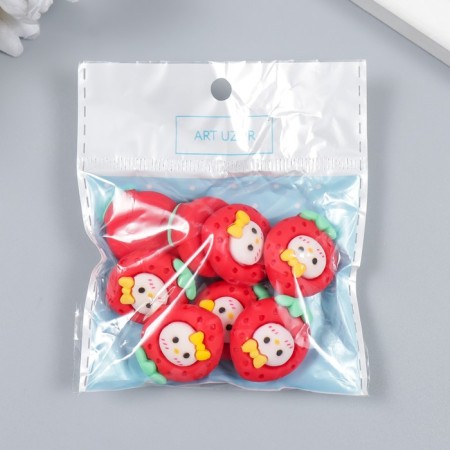 Decor for creativity plastic "Baby Strawberry" 2.5x2 cm-3