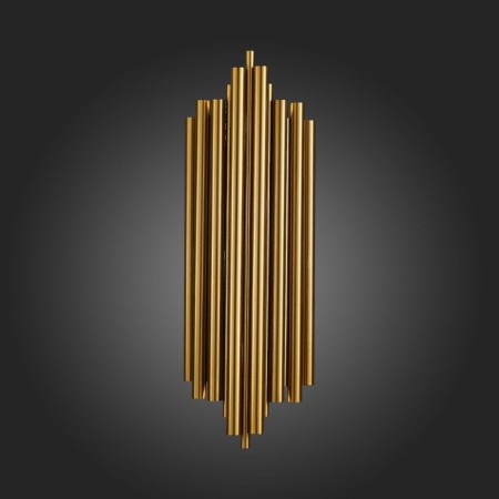 Sconces st. SL1629.301.02. Cesena. 2x40 watts, E14, 17x50 cm, brass color-2
