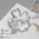 Brooch "Clover" contour, silver color