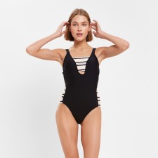 Swimsuit female adhesive minku color black, size 42