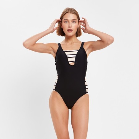 Swimsuit female adhesive minku color black, size 42