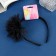 Hair cap "Schoolgirl" Galant strips, D-10 cm 1 cm, black