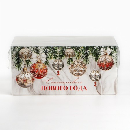 Box for Capcake "Happy New Year!", 16 x 16 x 7.5 cm, New Year-4