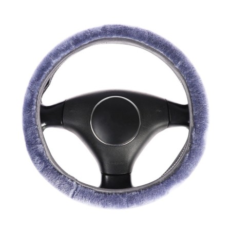 Torso steering, fur, multi-size, light gray braid-1