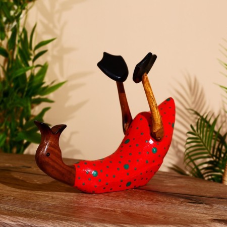Stand for the bottle "Duck in red" tree 30x20x25 cm-1