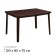 Rectangular table, 1200 x 850 x 750 mm, brown color