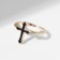 Gothic's ring "Cross", black color in gold, dimensionless