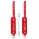 The fetters of mini Pecado BDSM, with rounded corners, genuine leather, red