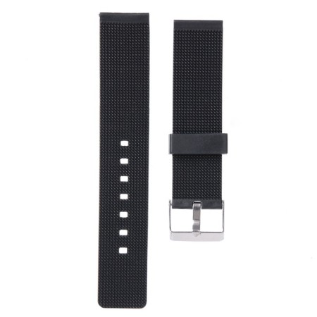 20 mm watch strap, silicone, L-22 cm, black-1